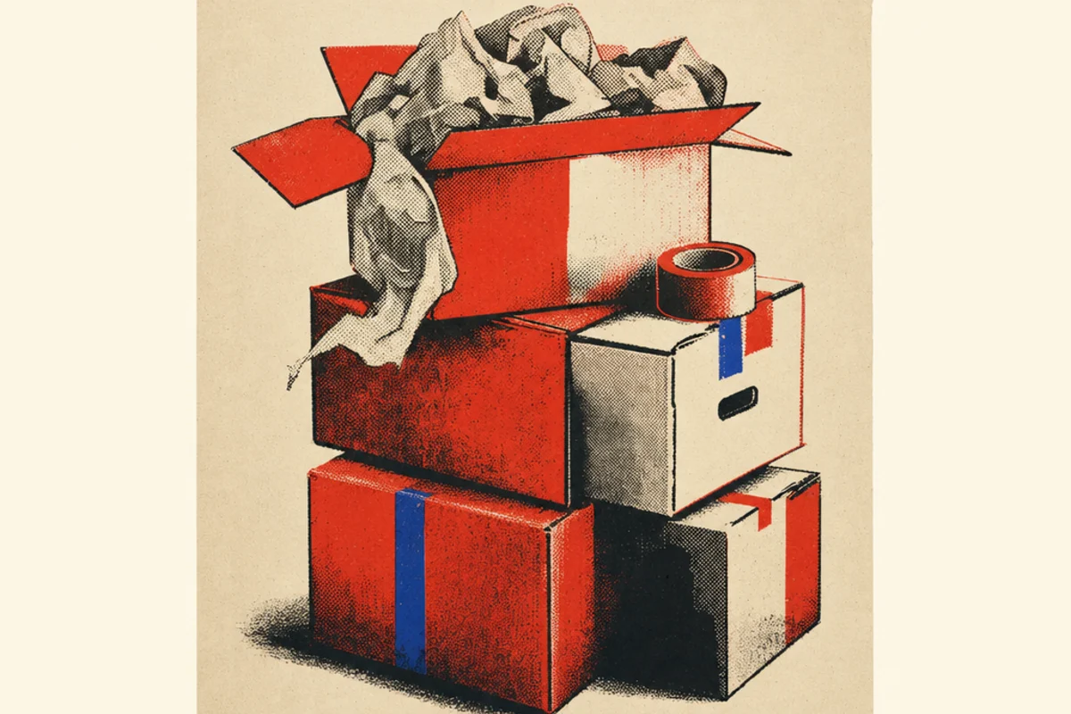 Packing & Unpacking in Newtown — gig-poster screenprint