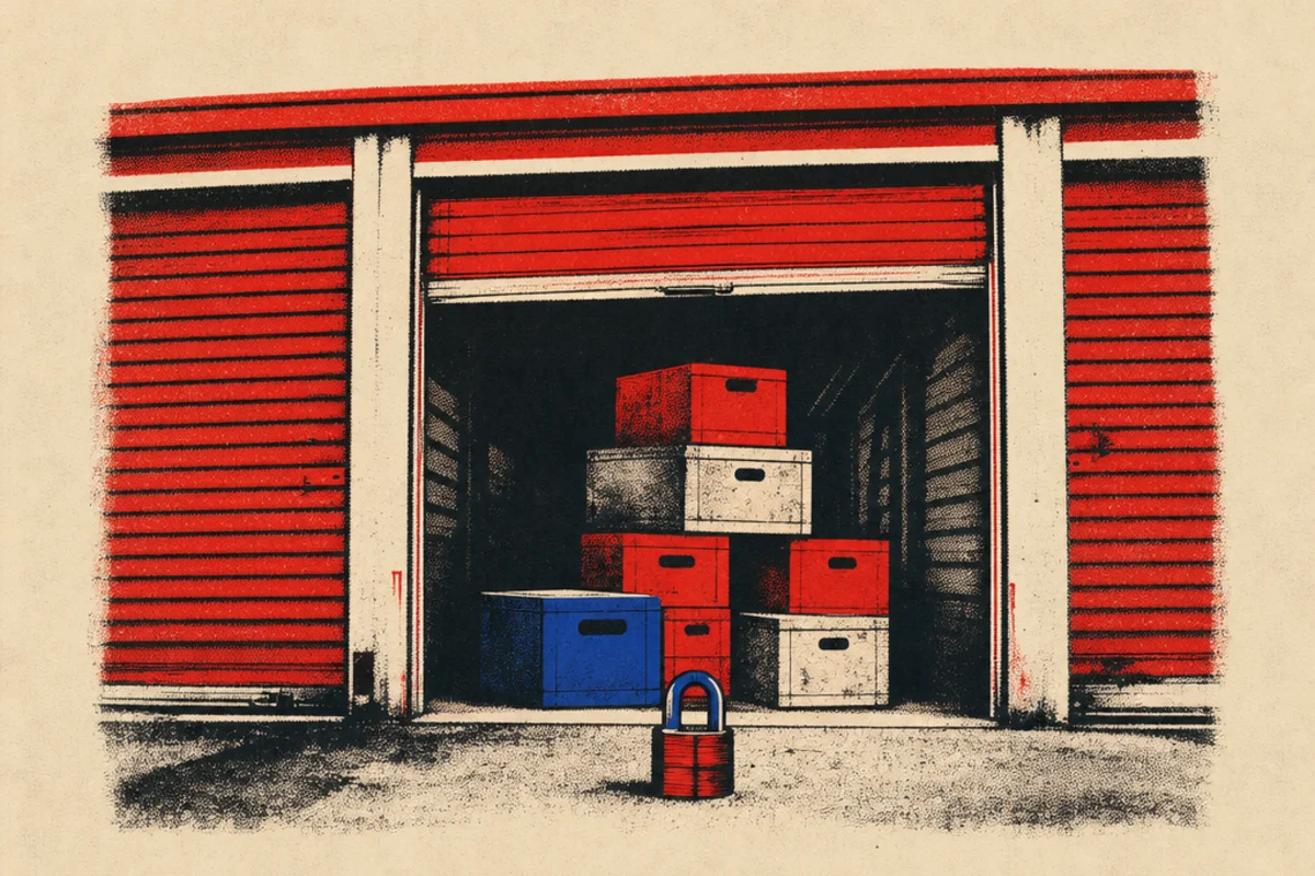 Storage Solutions in Newtown — gig-poster screenprint